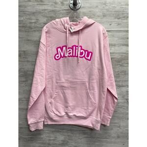 Malibu Barbie Hoodie Graphic Sweatshirt Womens Medium‎ Pink Pullover